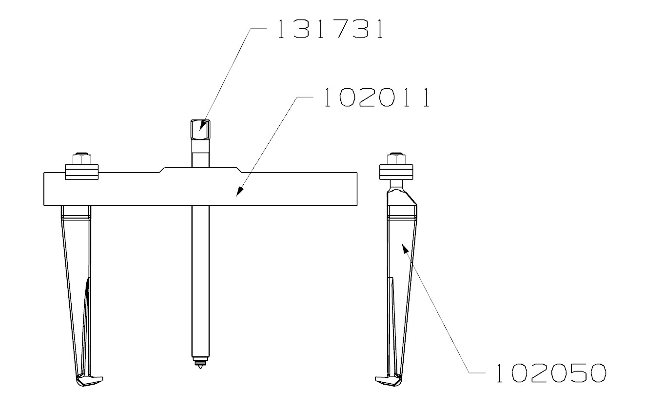 EXTRACTOR FORZA SERIE 1000 DE 2 PATAS